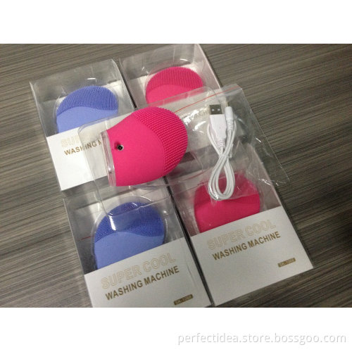 BPSK1068-waterproof silicone facial clean brush, mini deep cleansing facial machine